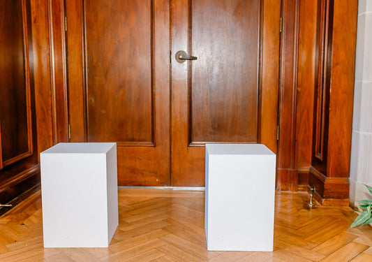 White boxes for pedestals